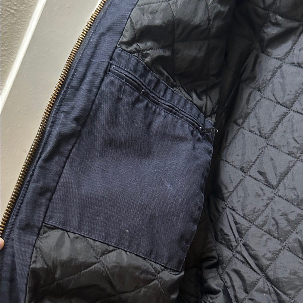 Men’s Carhartt Navy Hooded Jacket - Picture 10 of 12